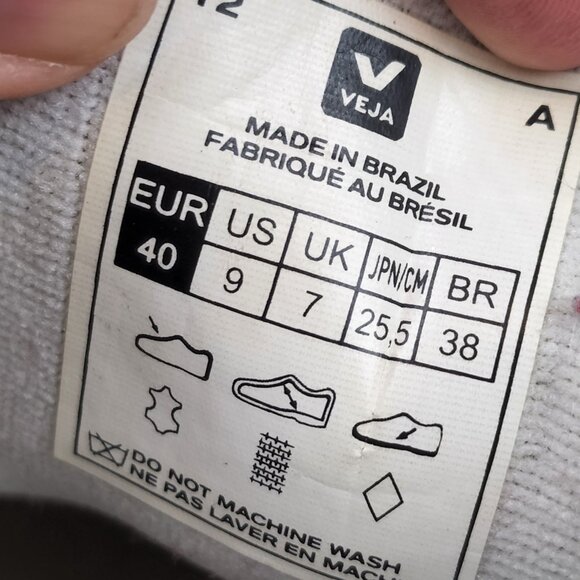 Veja T2 authentic VG modern white Faded leather court sneakers trainers 9 USA - Picture 7 of 7